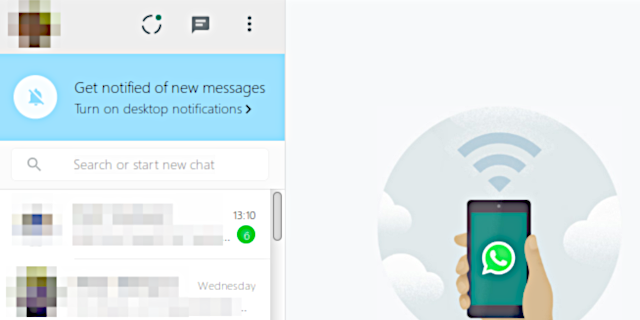WhatsAppWeb funktionierend